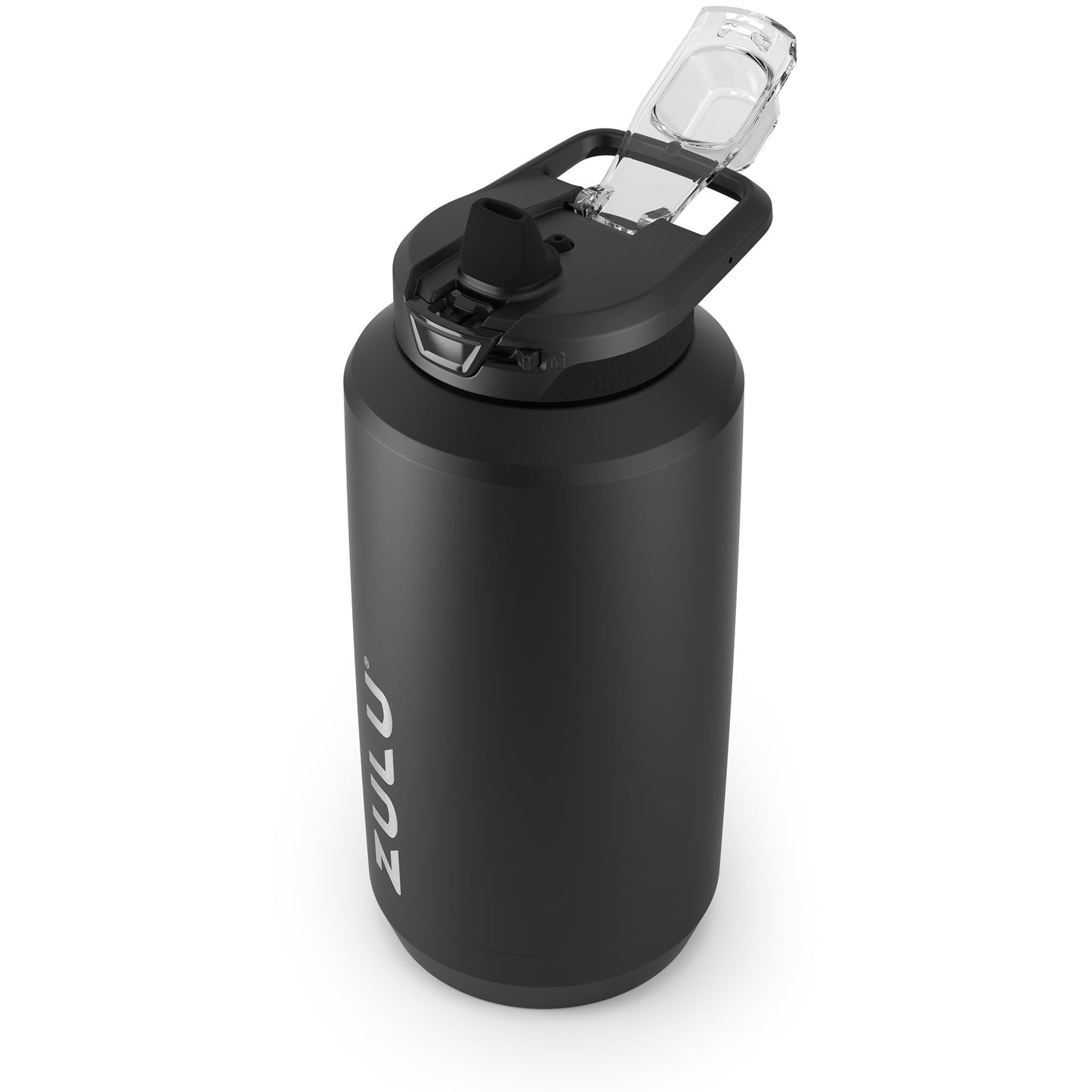 goals-stainless-steel-half-gallon-water-bottle-with-straw-u8 ZuluGoals64ozSSJug_Straw_AngleLidOpen_Keytography_Black.jpg